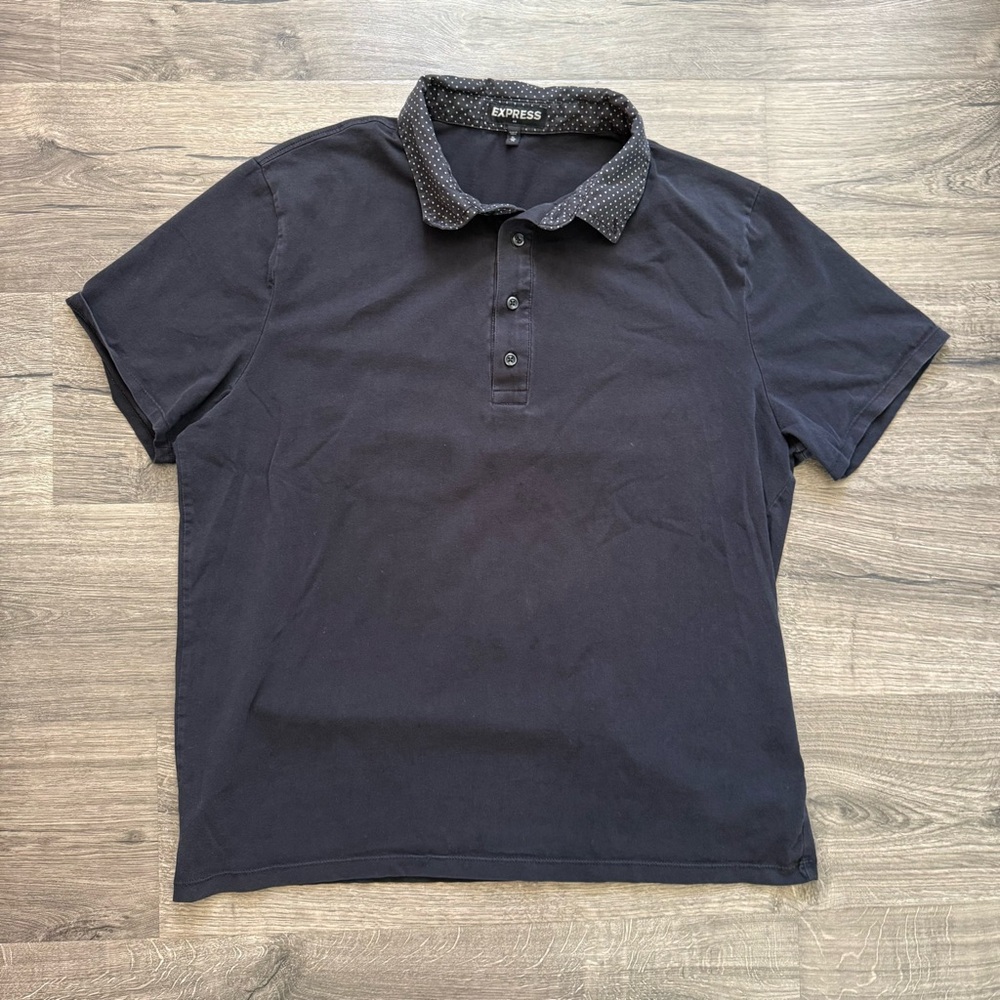 Express Faded Black Polo Shirt size XL Men